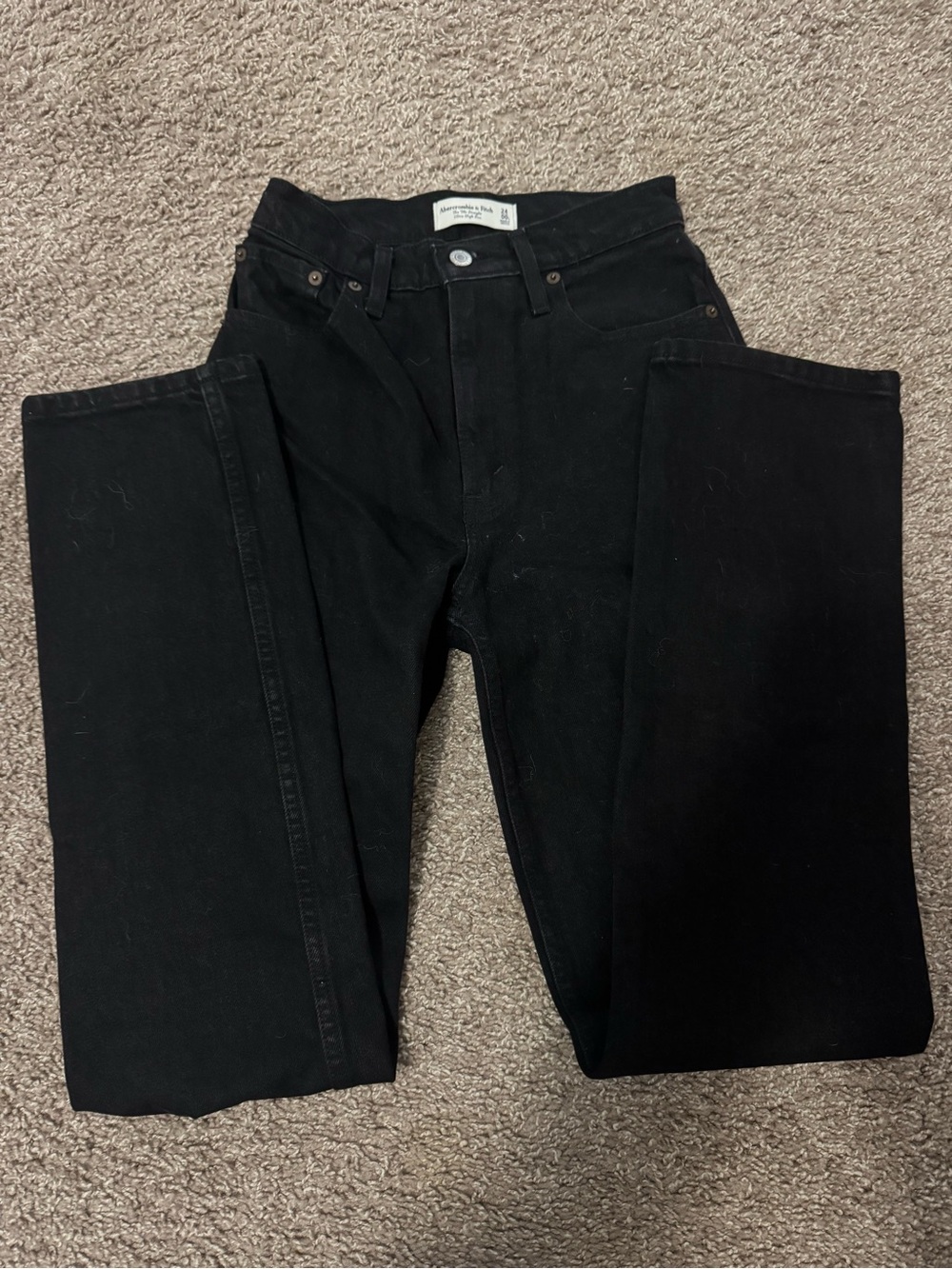 Abercrombie & Fitch Men's Straight Black Jeans